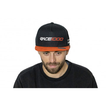 SNAPBACK FLAT BRIM - BLACK MEETS ORANGE